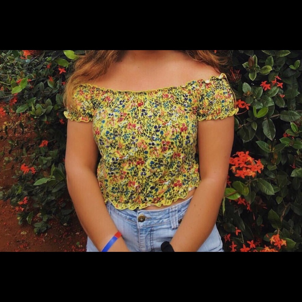 Forever 21 Off the Shoulder Crop Top